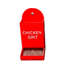 Mangiatoia per polli con gusci di ostriche e mangiatoia per graniglia, mangiatoia per polli in plastica, B