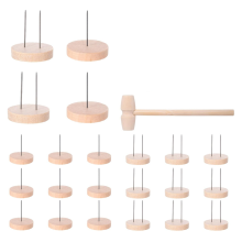 24 peças de base de suporte de boneca de crochê de madeira para bonecas de figura