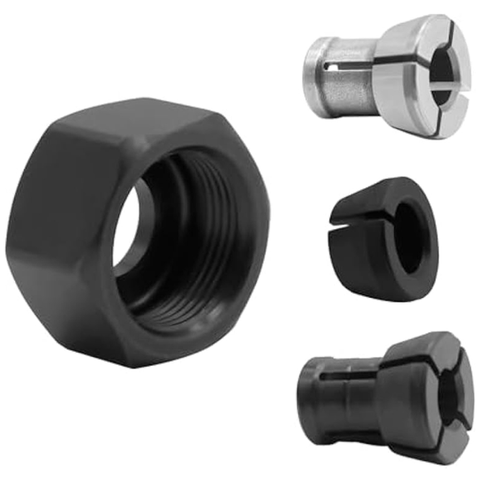 763637-1 Collet Kit For Makita Trimrouter 1/4In 6.35Mm Rp0900 Rt0700c 4712930671996