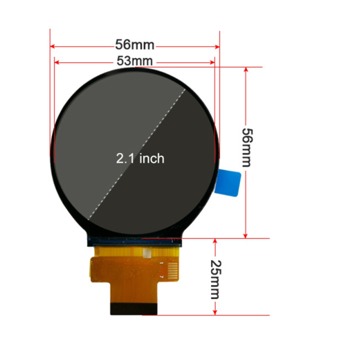 Round Display Dual IPS Screen 480x480 Double Circular LCD Module 2