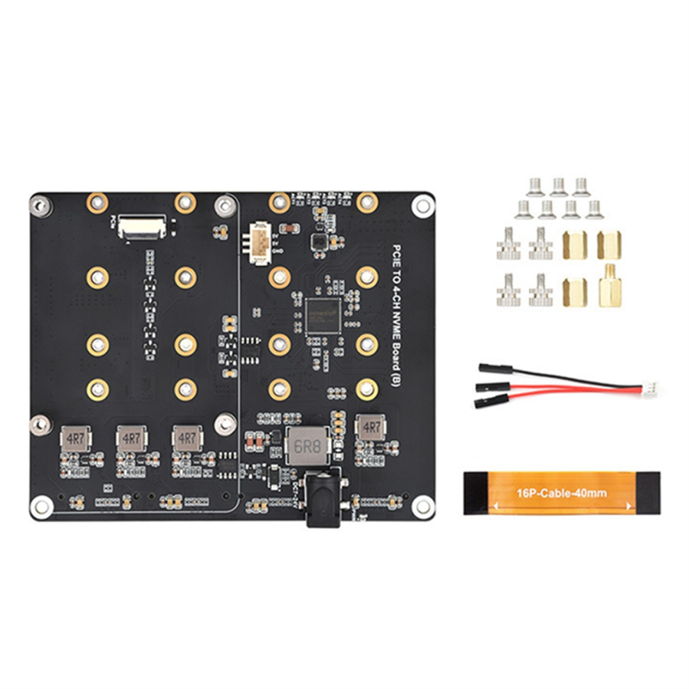 Waveshare For Raspberry Pi 5 Pcie To 4-Ch M.2 Nvme Adapter Board (Eu) 4712930688505