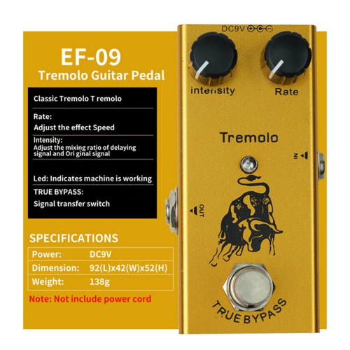 Elektrische gitaar effectpedaal mini tremolo 1