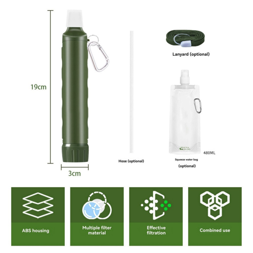 Trinkwasserfilter Stroh Tragbarer Wasserfilter Mini-Wasserfilter 2