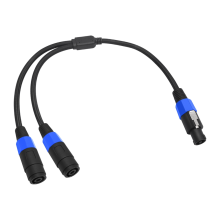 Speakon Male naar 2 Female Splitter Kabel Luidspreker