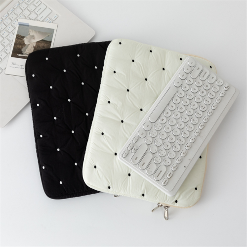 Bolsa para laptop com forro macio de alta qualidade, capa para PC de 11 polegadas, branca 2