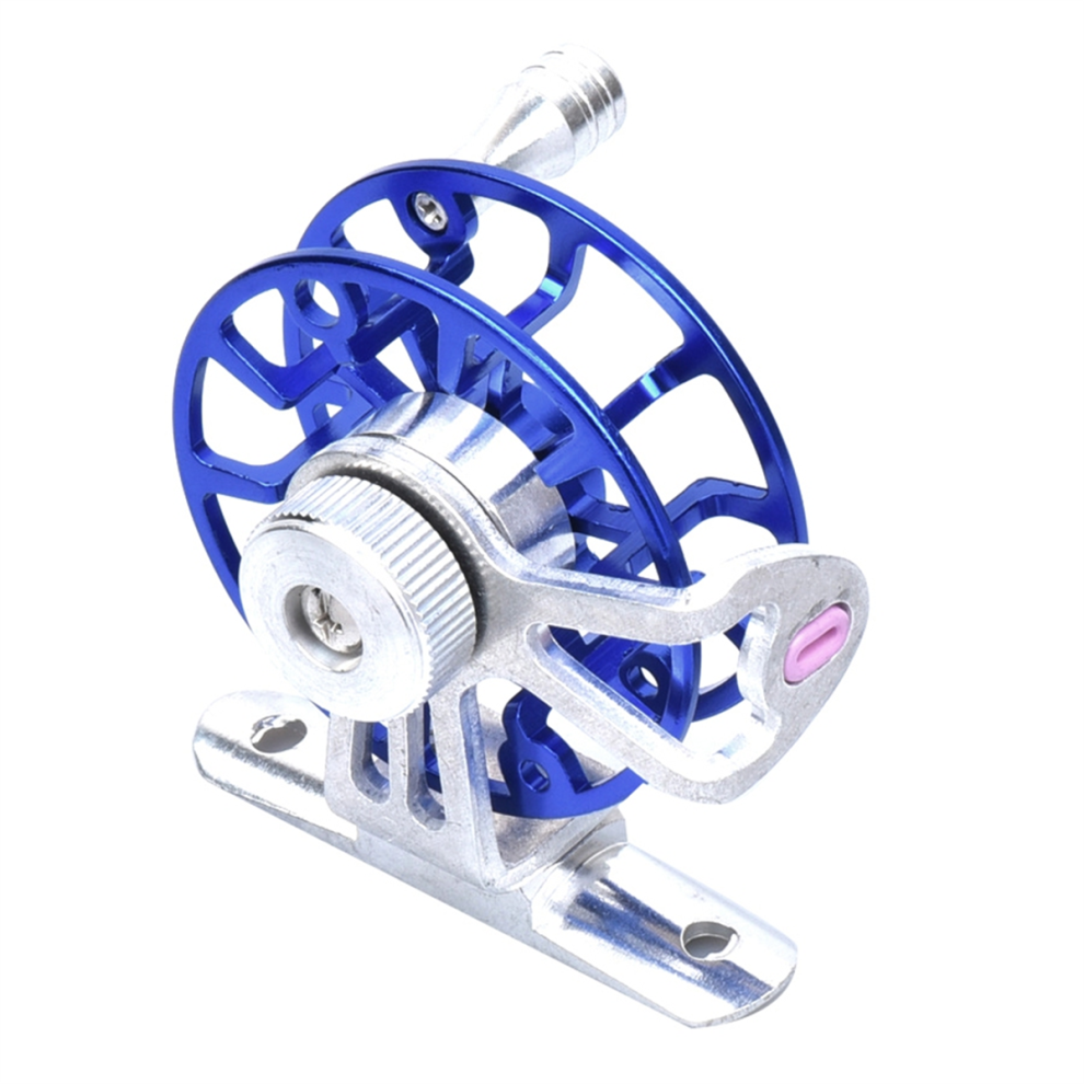 Mulinello Da Pesca Sul Ghiaccio Volante In Metallo Con Mano Destra E Rilascio Con Un Clic