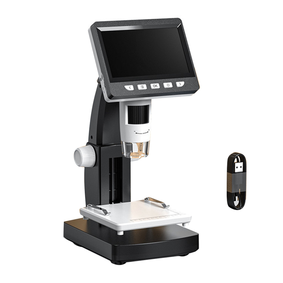 Digital Microscope, 4.3Inch IPS, 1000X Zoom, HD1080P, Metal Stand-image-OPC-PJ8NVY7-NEW