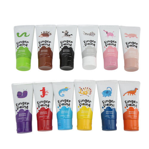 Finger Paint 12 Colour Skin Friendly Washable 2