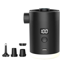 Ulkokäyttöön tarkoitettu kannettava leirintäilmapumppu, lataus ja pumppaus, kaksikäyttöinen