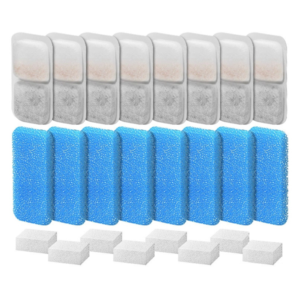 For Oneisall Automatic Pet Water Fountain Filters and Sponges 8 Set