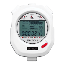 YS Digital Timer Stopwatch Sports Training Digital Chronometers White