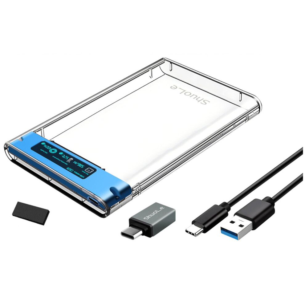 Shuole Usb3.2 External Hdd Case 5Gbps 2.5 Inch Hard Disk Case Blue 4713132168796