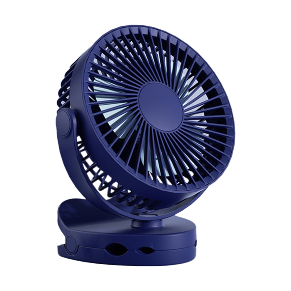 Ventilador De Mesa Con Clip Y Para Colgar, 3 Velocidades, RotacióN De 360, Color Azul-image