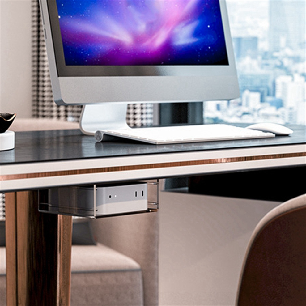 Acrylic Case Stand For Mac Mini M4 Under-Desk Wall Storage Stand 4713132142277