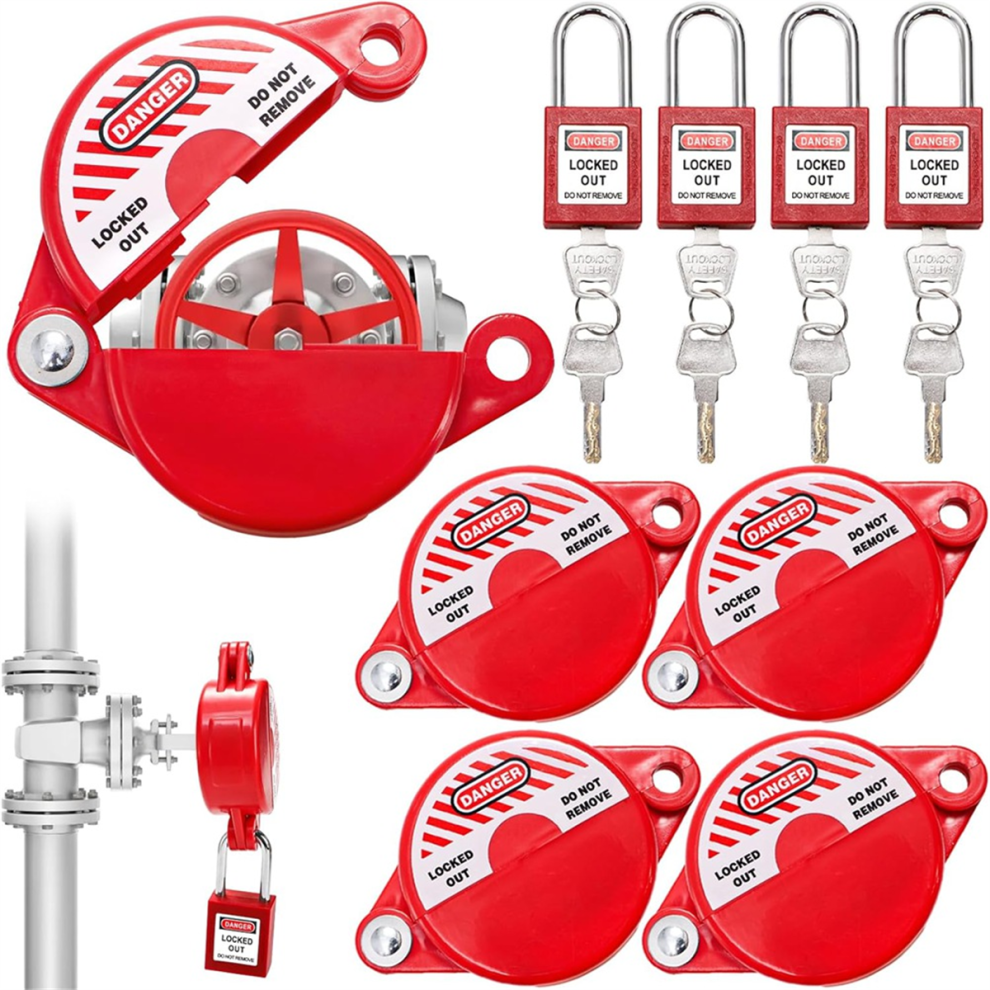 Faucet Lockouts And Safety Padlocks, Set Of 4 4713132171536