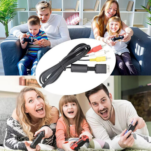 Για PS3 PS2 PS1 AV Cable Splitter RCA Wire Converter Adapter 2