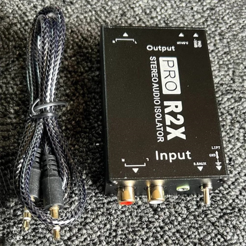 Νέος μονωτής ήχου 3.5MM+RCA, ακουστικός μονωτής ρεύματος ήχου 2