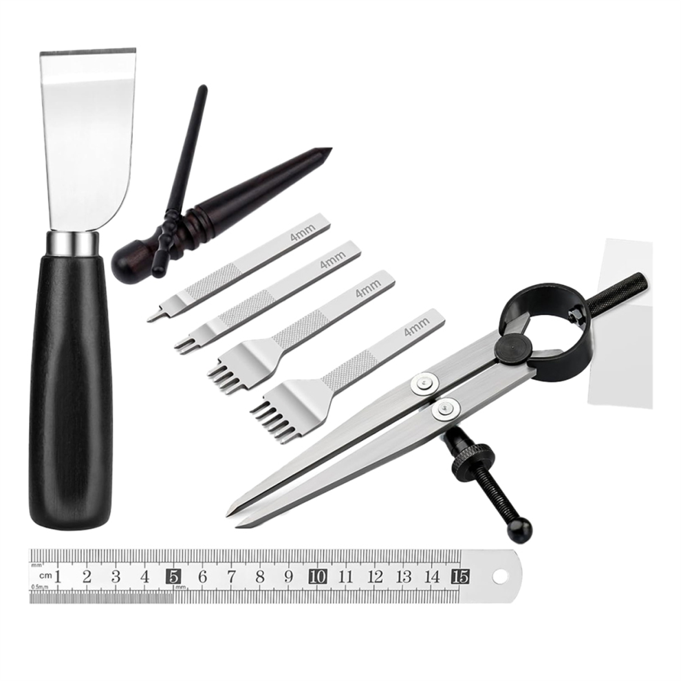Kit De Herramientas Para Trabajar El Cuero, PunzóN Para Coser Cuero, Para Manualidades De Bricolaje-image