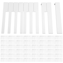 Kit de acessórios para piano Teclas brancas Couro na peça Teclas de piano