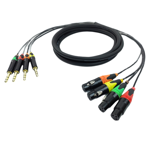 Cavi TRS a XLR a 4 canali, jack da 6,35 mm, 300 cm