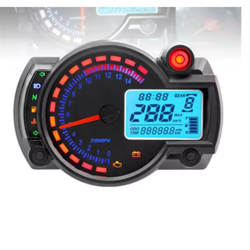 Μοτοσικλέτας Universal Instrument Αδιάβροχο LCD Ψηφιακό Οδόμετρο 2