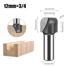 4 stücke Schüssel & Tablett Router Bit Runde Nase Nut Kopf Holz Cutter Holzbearbeitung Werkzeuge Carving Schneiden Werkzeug 12mm