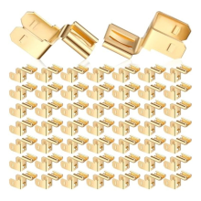 50 Stück Piggyback-Flachstecker, Schnelltrennstecker, elektrischer 3-Wege-Adapter, 1/4 Zoll, 2 männliche und 1 weibliche Lasche