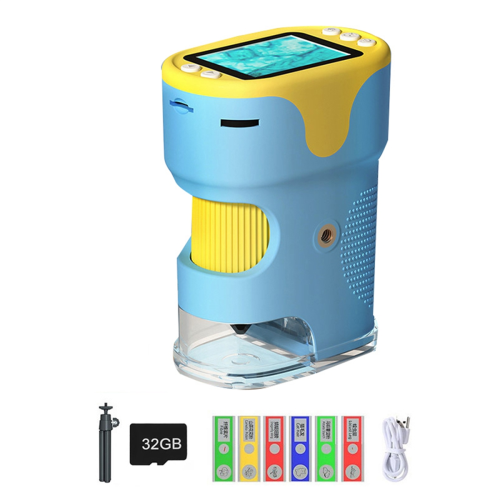 Handheld Digital Microscope for Kids with 2inch HD Screen, 200-1000X Pocket Microscope, Educational Gift Children 1