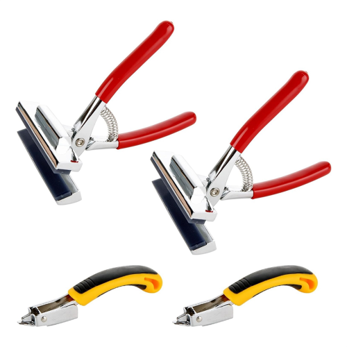 4 Pack Canvas Stretcher Pliers with Staple Remover, Stretching Spring Return Handle 1