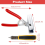 4 Pack Canvas Stretcher Pliers with Staple Remover, Stretching Spring Return Handle 4