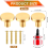 8pcs Cabinet Knobs,Round Dresser Pull Knob Wardrobe Door Handle with 8 Screws Drawer Pulls Kitchen Gold 6