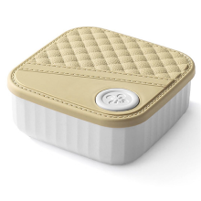 Sewing Box Portable, DIY Supplies Kit, with Threads, Needles, Scissors, Ruler,Creamy White
