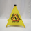 Caution Wet Floor Sign, Slippery When Pops Up Wall Mounted Foldable Bilingual Safety Warning Alert Cone 3