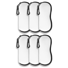 Sublimatie zonnebrillenkoker blanks set, neopreen zacht voor 6 stuks