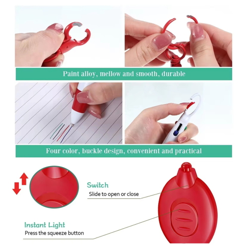 Nurse Pen Set, Badge Reel Include Highlighter Permanent Marker Led Keychain Flashlight Ball Et 6 Sets 1