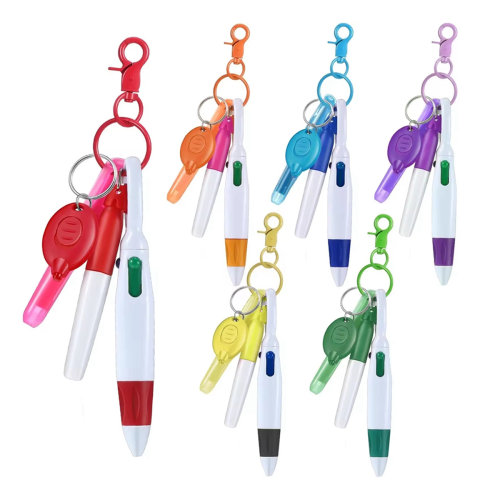 Nurse Pen Set, Badge Reel Include Highlighter Permanent Marker Led Keychain Flashlight Ball Et 6 Sets 2
