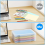 Confezione da 4 scatole portadocumenti A4, portadocumenti per riviste, materiale scolastico per ufficio 7