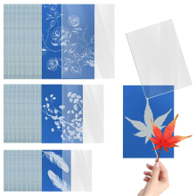 30 Blatt Sonnendruckpapier, A4 A5 A6 Cyanotypie-Papier-Set mit 3 Acrylplatten, empfindliches Solardruck- und Zeichenpapier