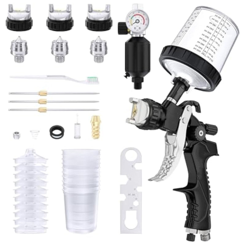 HVLP Pulvérisateur De Peinture Avec 10 Gobelets De Mélange Rapide