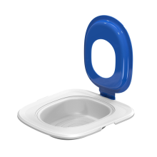 Kattentoilettrainingsset, universele herbruikbare trainer, stoelhulpmiddel voor het reinigen van huisdieren, blauw
