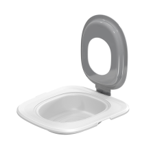 Kattentoilettrainingsset, universele herbruikbare trainer, stoelhulpmiddel voor het reinigen van huisdieren, grijs