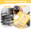 20PCS Binder Pockets for 3 Ring Plastic Envelopes Pocket Folders 11 Hole Snap Button Pouch 6