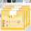 20PCS Binder Pockets for 3 Ring Plastic Envelopes Pocket Folders 11 Hole Snap Button Pouch 7