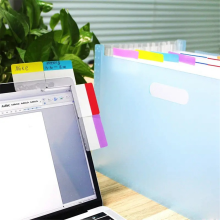 1200 stuks tabbladen 2 inch klevende indextabs, gekleurde paginamarkers, herpositioneerbare scheidingswand (60 sets, 10 kleuren)
