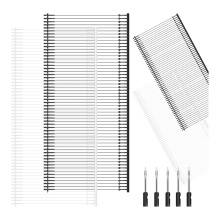 Mini-StitchGun-Verschlüsse, 2400 Stück Fixer TaggingGun-Widerhaken-Aufsätze mit 5 Stück extrafeinen Nadeln (Schwarz/Weiß, 2 Zoll)