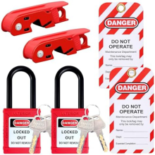 Set di blocco dell'interruttore automatico, blocco, tag di esclusione, per interruttori a levetta singoli e doppi standard B