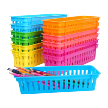 12-pack pennenbakjes, regenboogkleurige bureau-opbergers voor kinderen, schoolbenodigdhedenhouders