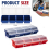6Pack Screw Organizer Box with Lids 4 Compartments Tool Bin Divider Compartment Containers Sorting Toolbox Case 6