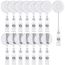 100 Stück einziehbare Ausweishalter mit Metallgürtelclip zum Aufhängen von Karten und Schlüsselanhängern, C