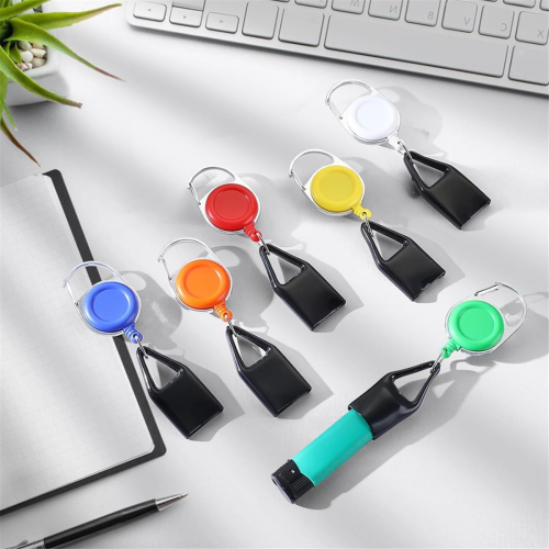 24Pcs 6 Colors Plastic Retractable Keychain Easy Release Buckle Lighter Holder Stretchable Case with Belt Clip 2